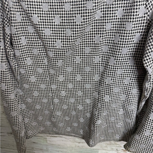 Talbots Sweater boat neck polka dot gray size medium - Picture 5 of 7